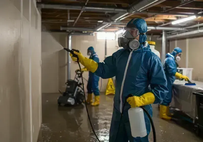 Basement Sanitization and Antimicrobial Treatment process in Mead, CO